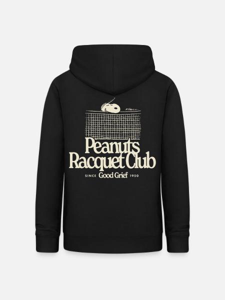 Peanuts Racquet Club Mit Snoopy Hell - Frauen Hoodie - Schwarz