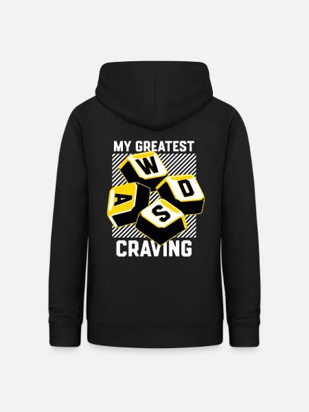 PC gaming Tastatur WASD - Frauen Hoodie - Schwarz