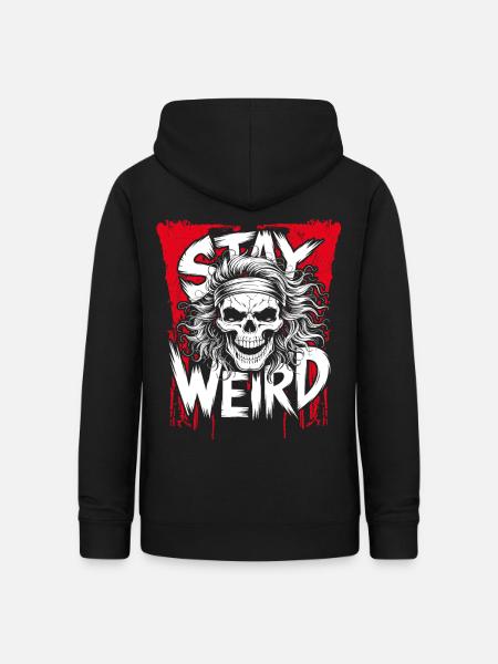 Stay Weird Skull - Frauen Hoodie - Schwarz