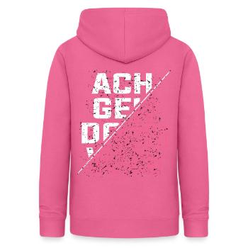 ach geh doch weg - Frauen Hoodie - Pink - Hinten - AI Model Female 172 light (172cm)