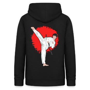 Taekwondo - Frauen Hoodie - Schwarz - Hinten - AI Model Female 172 light (172cm)