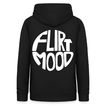 Flirt Mood - Frauen Hoodie - Schwarz - Hinten - AI Model Female 172 light (172cm)