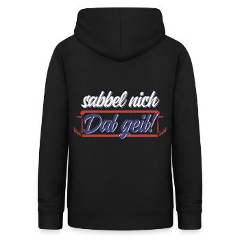sabbel nich, dat geit! Lustiges Motiv-Shirt - Frauen Hoodie - Schwarz - Hinten - AI Model Female 172 light (172cm)