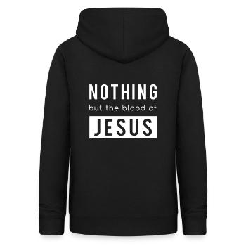 Jésus, le sang de Jésus, Jésus est le Seigneur, la foi, Dieu - Sweat à capuche Femme - noir - Dos - AI Model Female 172 light (172cm)