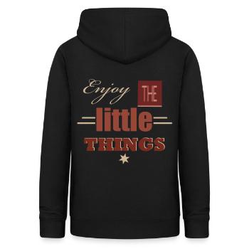Enjoy the litle Things - Sweat à capuche Femme - noir - Dos - AI Model Female 172 light (172cm)