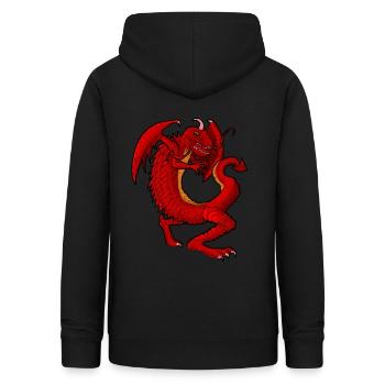 Dragon - Frauen Hoodie - Schwarz - Hinten - AI Model Female 172 light (172cm)