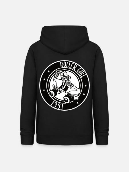 Roller Girl 1991 Geschenk - Frauen Hoodie - Schwarz