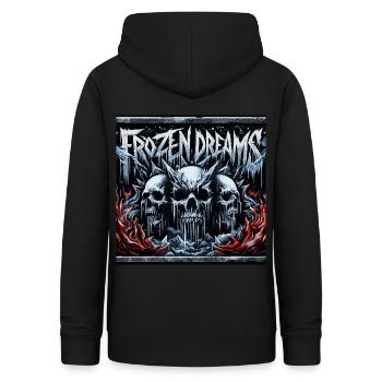 Eisige Rebellion: "Gefrorene Träume" - Frauen Hoodie - Schwarz - Hinten - AI Model Female 172 light (172cm)
