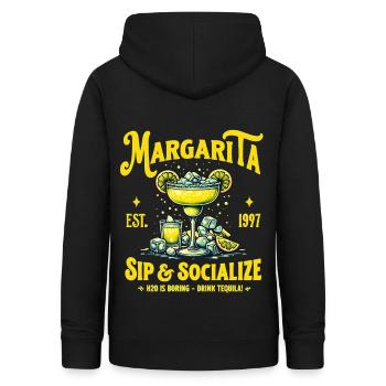 Sip & Socialize Margarita - Frauen Hoodie - Schwarz - Hinten - AI Model Female 172 light (172cm)
