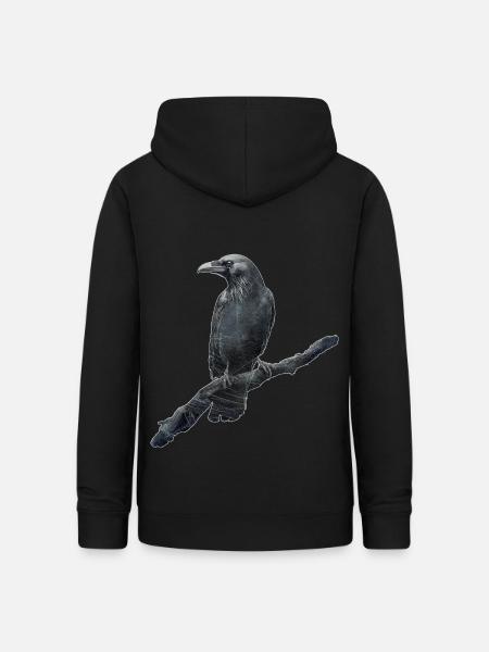 Rabe - Frauen Hoodie - Schwarz