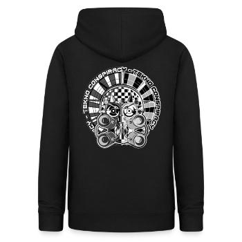 tekno conspiracy head 2 - Sweat à capuche Femme - noir - Dos - AI Model Female 172 light (172cm)