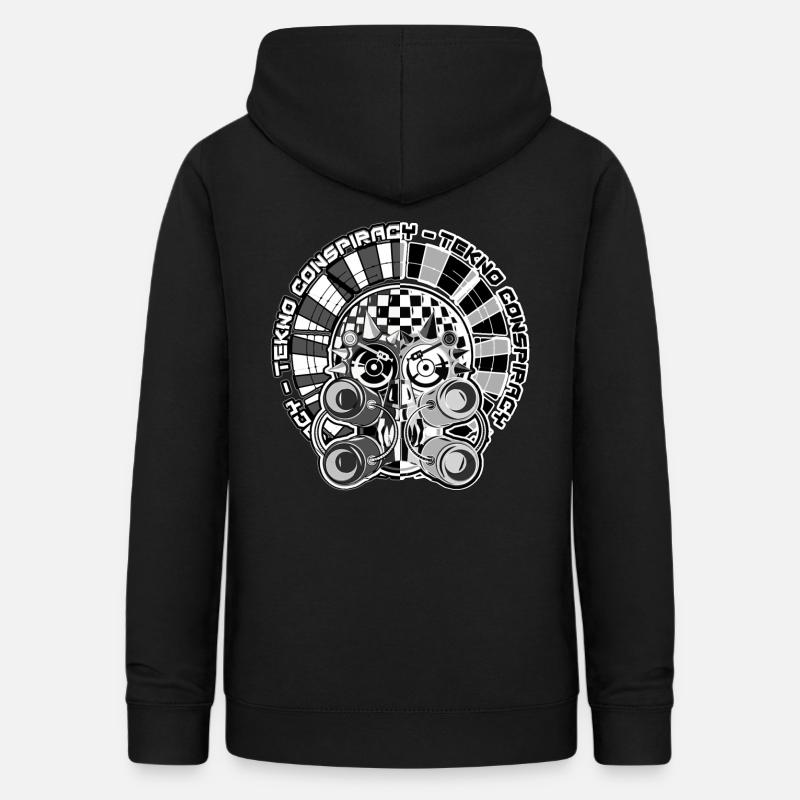 tekno conspiracy head 2 - Sweat à capuche Femme - noir