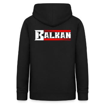 Cadeau Balkans Yougoslavie - Sweat à capuche Femme - noir - Dos - AI Model Female 172 light (172cm)