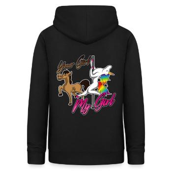 Pole dance licorne pole dance cadeau - Sweat à capuche Femme - noir - Dos - AI Model Female 172 light (172cm)