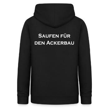 Saufen für den Ackerbau - Frauen Hoodie - Schwarz - Hinten - AI Model Female 172 light (172cm)