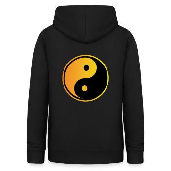 yin - yang - Frauen Hoodie - Schwarz - Hinten - AI Model Female 172 light (172cm)