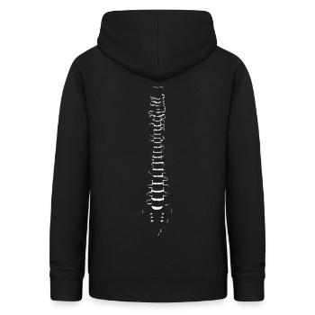 Spine body gift idea white - Women's Hoodie - black - Back - AI Model Female 172 light (172cm)