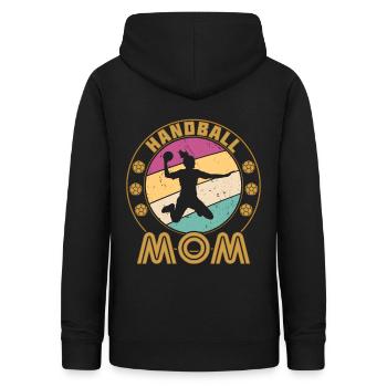Handball Mom. - Frauen Hoodie - Schwarz - Hinten - AI Model Female 172 light (172cm)