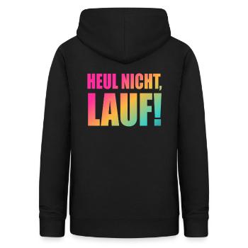 Heul nicht, Lauf! - Laufen, Joggen, Sport, Rennen - Frauen Hoodie - Schwarz - Hinten - AI Model Female 172 light (172cm)