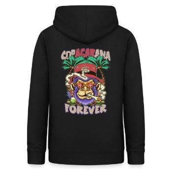 Hooligan Backprint Copacabana Forever Fußballfan - Frauen Hoodie - Schwarz - Hinten - AI Model Female 172 light (172cm)