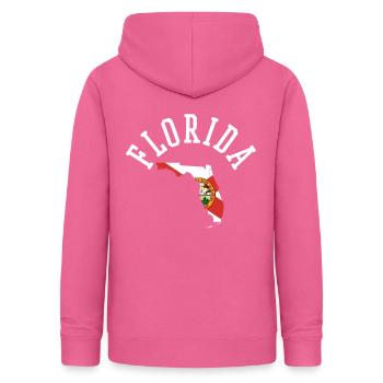 Stolzes Florida Usa Flaggen Design Für Patrioten - Frauen Hoodie - Pink - Hinten - AI Model Female 172 light (172cm)