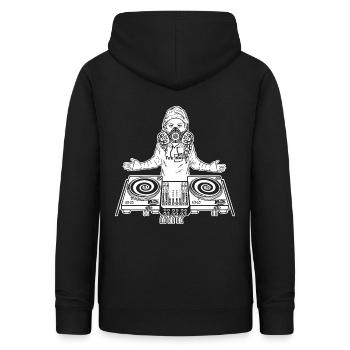 Tekno 23 Turntable - Frauen Hoodie - Schwarz - Hinten - AI Model Female 172 light (172cm)
