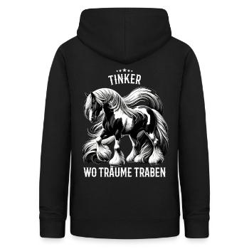 Tinker: wo Träume traben - Frauen Hoodie - Schwarz - Hinten - AI Model Female 172 light (172cm)