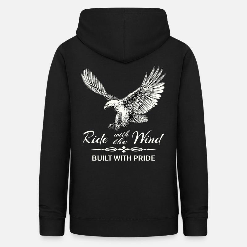 Ride the Wind Eagle - Women's Hoodie - black