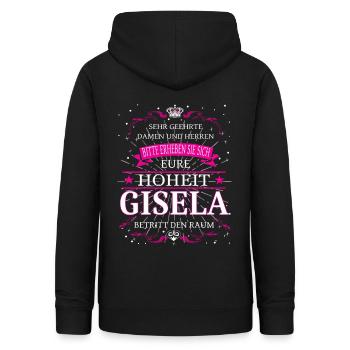 Eure Hoheit Gisela betritt den Raum - Frauen Hoodie - Schwarz - Hinten - AI Model Female 172 light (172cm)