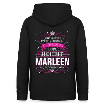Eure Hoheit Marleen betritt den Raum - Frauen Hoodie - Schwarz - Hinten - AI Model Female 172 light (172cm)