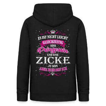 Nicht einfach eine Zicke und Prinzessin zu sein - Frauen Hoodie - Schwarz - Hinten - AI Model Female 172 light (172cm)