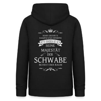 Seine Majestät der Schwabe betritt den Raum - Frauen Hoodie - Schwarz - Hinten - AI Model Female 172 light (172cm)
