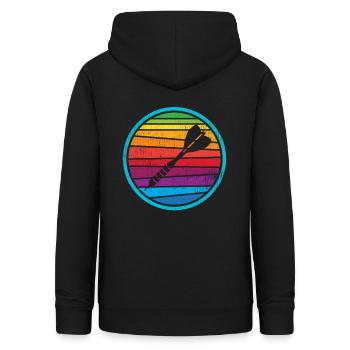 Darts Artwork Bunt Spiel Hobby Verein Neu - Frauen Hoodie - Schwarz - Hinten - AI Model Female 172 light (172cm)
