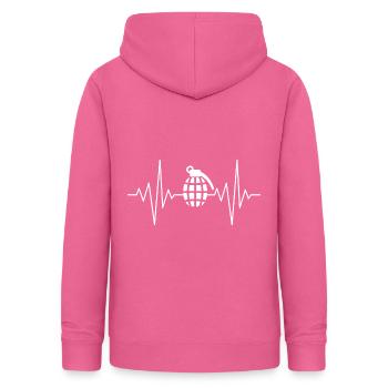 Mon cœur dort pour la conception de grenades à main - Sweat à capuche Femme - rose - Dos - AI Model Female 172 light (172cm)