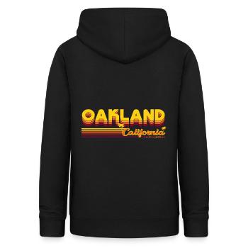 Oakland Kalifornien Oaktowm Bump City Design - Frauen Hoodie - Schwarz - Hinten - AI Model Female 172 light (172cm)