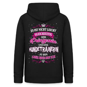 Hundetrainerin und Prinzessin T-Shirt - Frauen Hoodie - Schwarz - Hinten - AI Model Female 172 light (172cm)