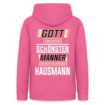 Hausmann, einer der schönsten Männer der Welt - Frauen Hoodie - Pink - Hinten - AI Model Female 172 light (172cm)