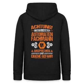 Automatenfachmann Automatenfachfrau Automaten - Frauen Hoodie - Schwarz - Hinten - AI Model Female 172 light (172cm)