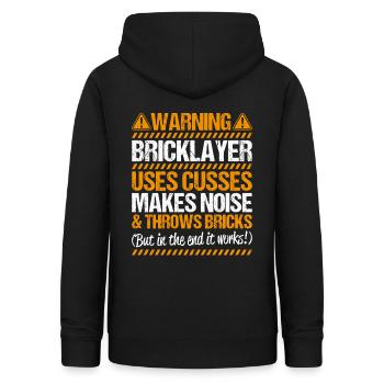 Master Masonry Masonry Bricklayer Mason - Women's Hoodie - black - Back - AI Model Female 172 light (172cm)