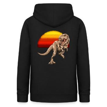 Dinosaurier Tyrannosaurus - Frauen Hoodie - Schwarz - Hinten - AI Model Female 172 light (172cm)
