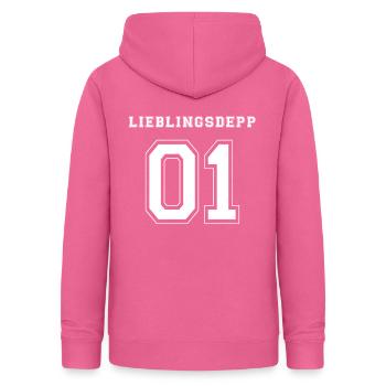 LIEBLINGSDEPP 01 - WHITE EDITION - Frauen Hoodie - Pink - Hinten - AI Model Female 172 light (172cm)