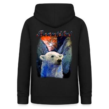Wunderschöner Eisbär - Frauen Hoodie - Schwarz - Hinten - AI Model Female 172 light (172cm)
