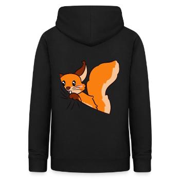 Süßes Eichhörnchen Geschenk Squirrel - Frauen Hoodie - Schwarz - Hinten - AI Model Female 172 light (172cm)