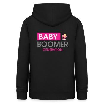 Baby Boomer Generation - Frauen Hoodie - Schwarz - Hinten - AI Model Female 172 light (172cm)
