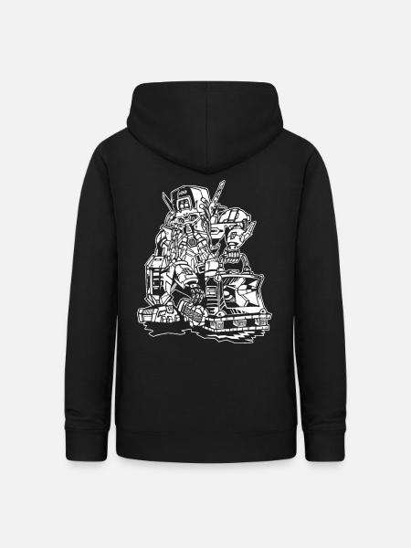 one man teknival - Frauen Hoodie - Schwarz