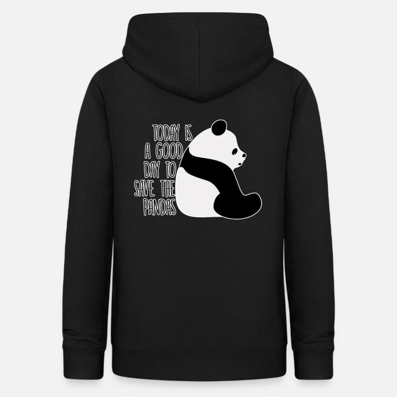 panda - Felpa con cappuccio da donna - nero