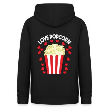 Love PopCorn - Sweat à capuche Femme - noir - Dos - AI Model Female 172 light (172cm)