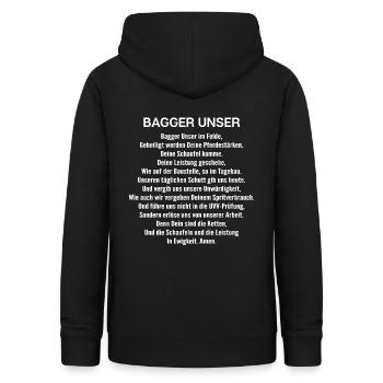 Bagger Baggerfahrer Baggerführer Geschenk Gebet - Frauen Hoodie - Schwarz - Hinten - AI Model Female 172 light (172cm)
