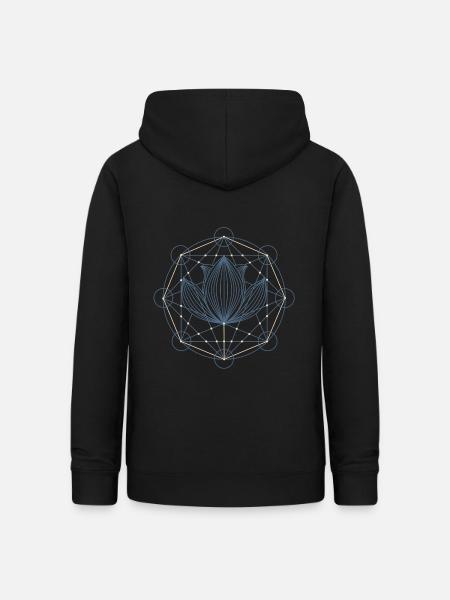 Lotus Heilige Geometrie - Frauen Hoodie - Schwarz