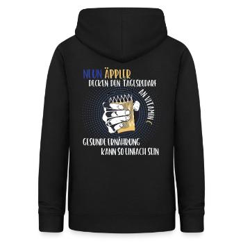Cidre Äppler Vitamine C Francfort Hesse - Sweat à capuche Femme - noir - Dos - AI Model Female 172 light (172cm)